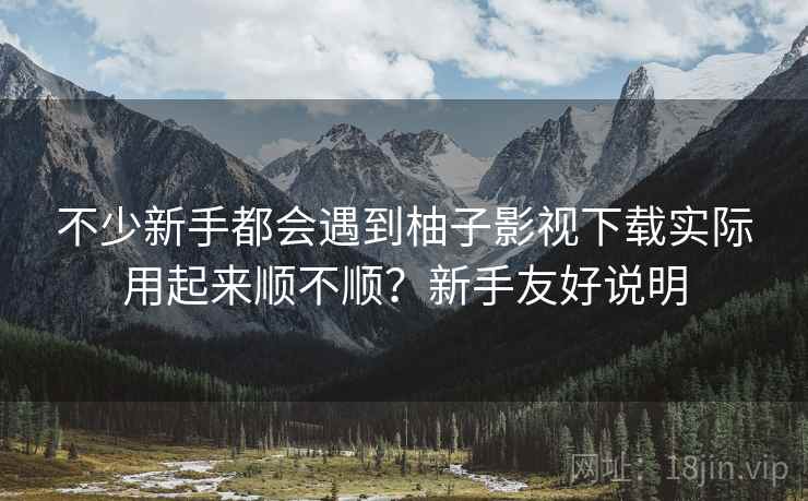 不少新手都会遇到柚子影视下载实际用起来顺不顺？新手友好说明
